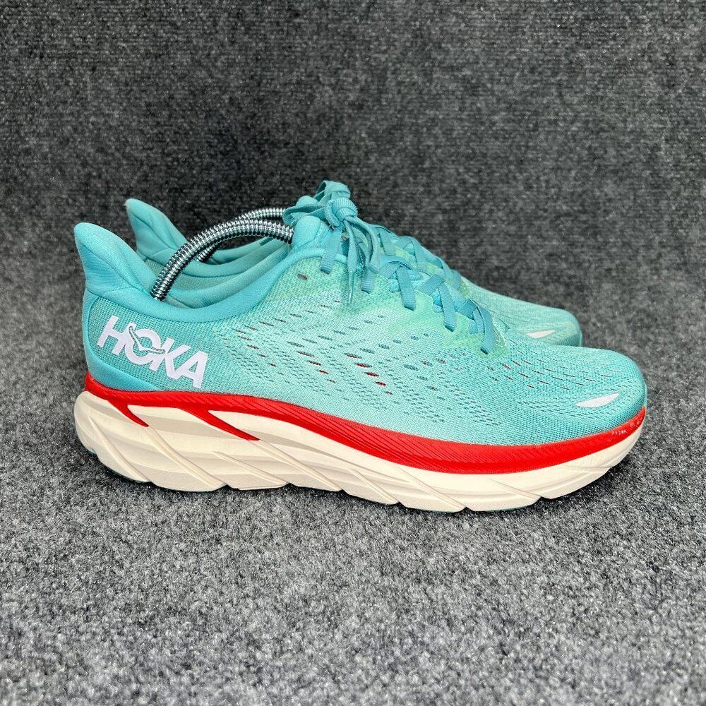 Hoka One One‎ Clifton 8 Running Shoes Women's 11 Eggshell Blue Athletic Sneakers